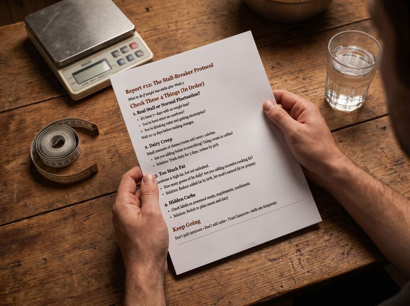 Stall breaker protocol pages from the Complete Carnivore Protocol report